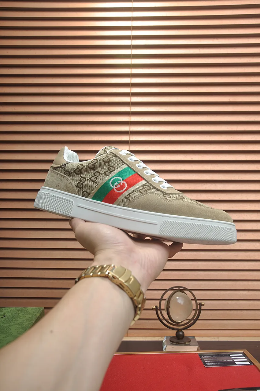 Men's men's shoes💰440💶[GUCCI] official website 1:1 men's sports shoes are now on the market. They are made of original fabric + water-dyed sheepskin lining, plus the official website original 1:1 comfortable outsole. Fashionable and versatile, super comfortable and breathable. Standard shoe size 38/45 (custom-made size 45 is non-refundable)